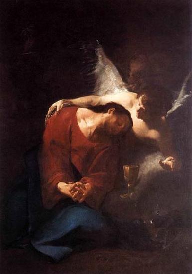 Paul Troger Christ Comforted by an Angel oil painting picture